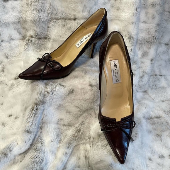 Jimmy Choo Heels Coffee Size 35.5 - Picture 1 of 12